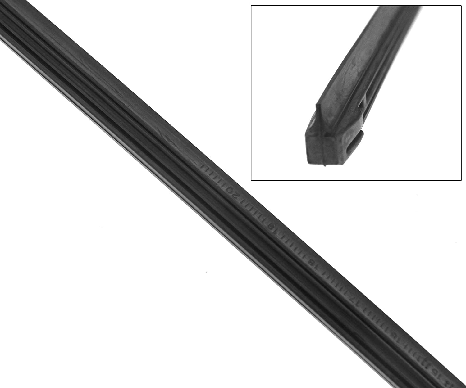 2 X 28 Universal 6Mm Front Wiper Blade Replacment Rubber Refill 700Mm image number 2