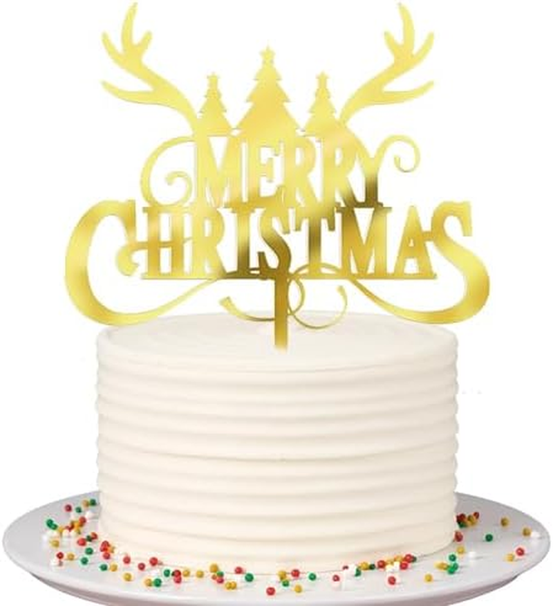 Sparkling Happy Birthday Jesus Cake Toppers - Jesus Birthday, Good Friday Cake Decoration、 Easter Party Decorations, Christmas Party Decoration Supplies (Red)