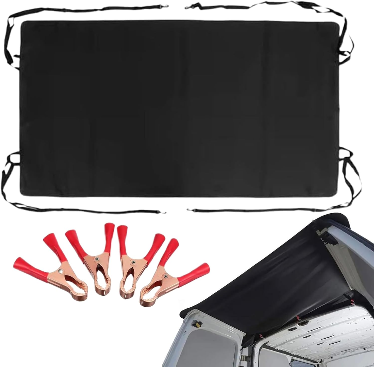 Van Awning,Rear Barn Door Canopy Cover - Weather-Resistant Canopy Rain Protector for Vehicle Outdoor Picnic Travel Beach Road Trip Motorhomes image number 3