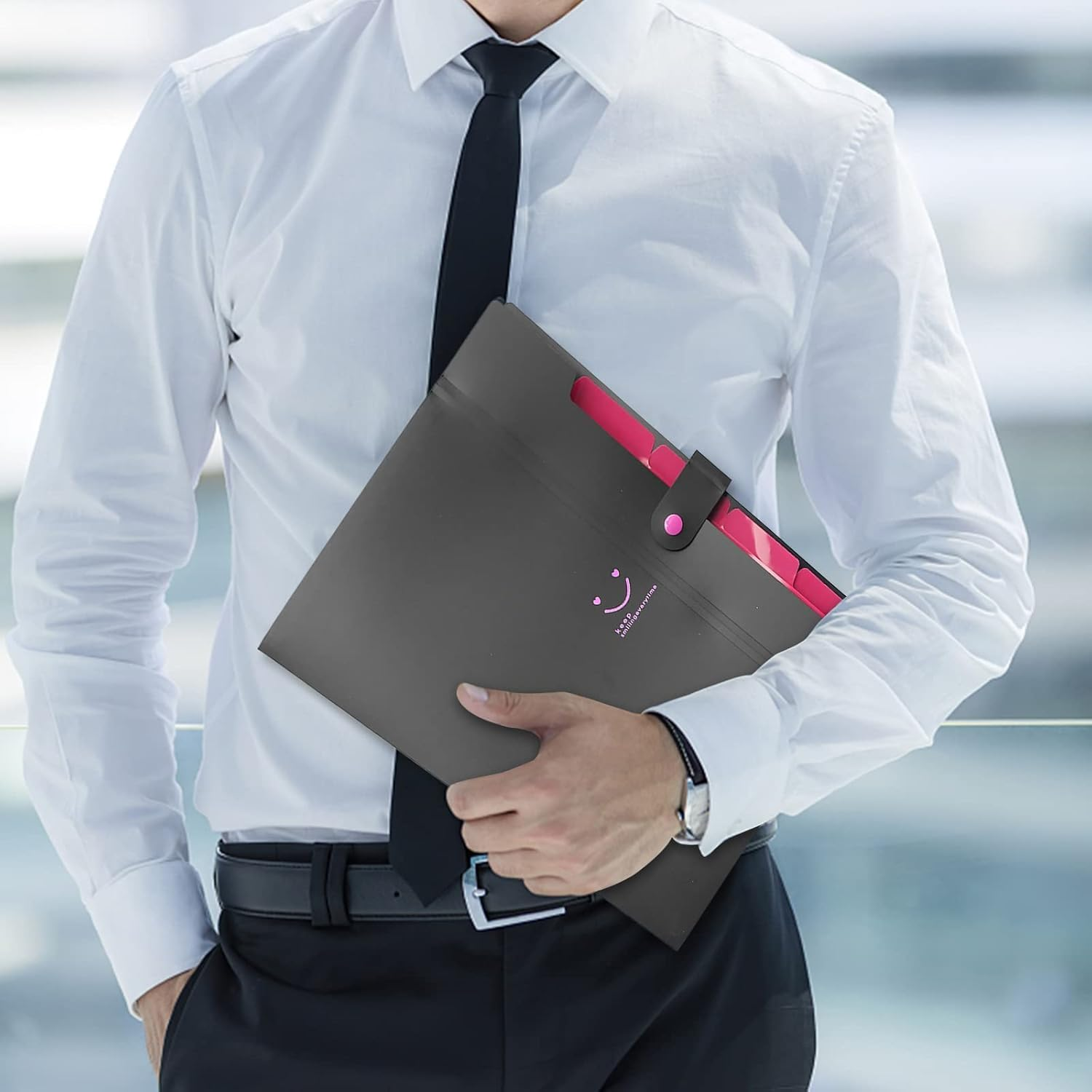 SOVYOULIVE 10PCS Expanding File Folder with Labels, 5 Pocket A4 Letter Size Accordion File Organizer for Document School Office Supplies(10 Colors) image number 1