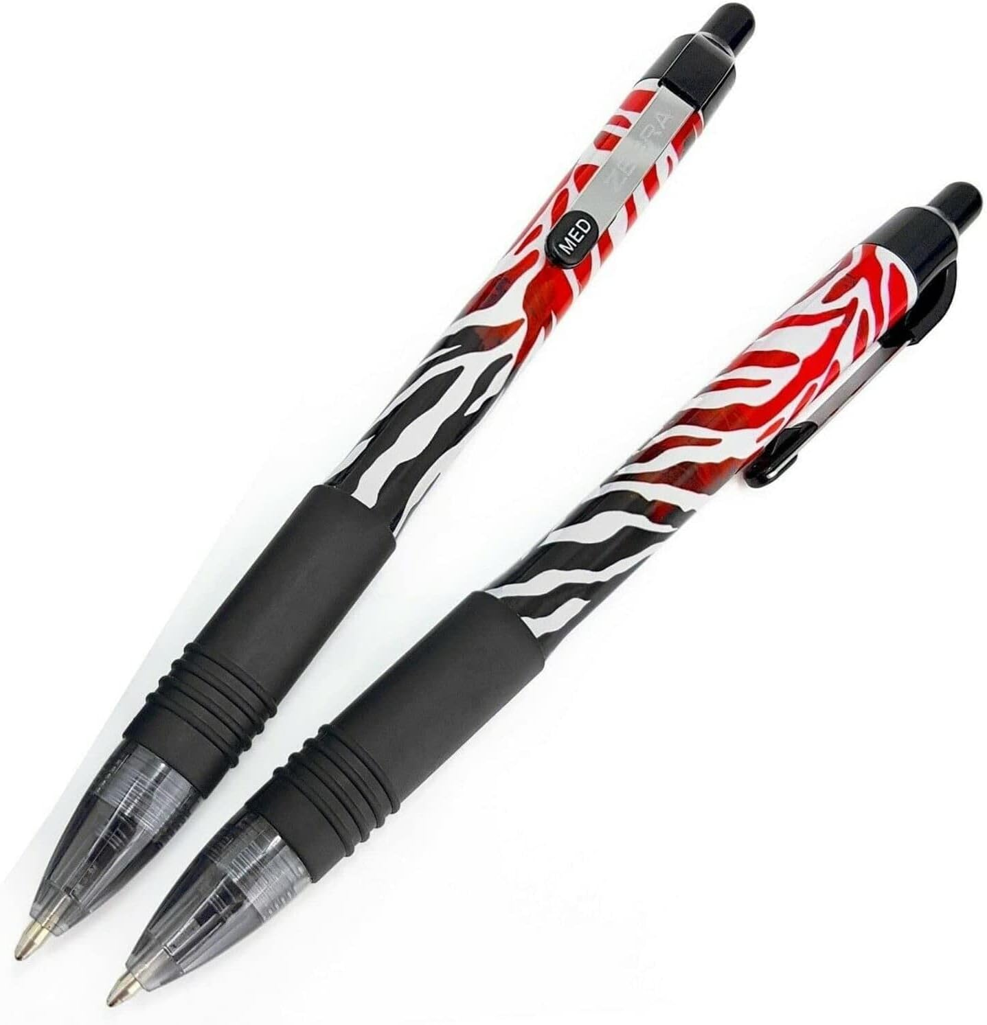 Zebra Z-Grip Retractable Ballpoint Pen - Black Ink - Pack of 10 + 2 Red Flame image number 3