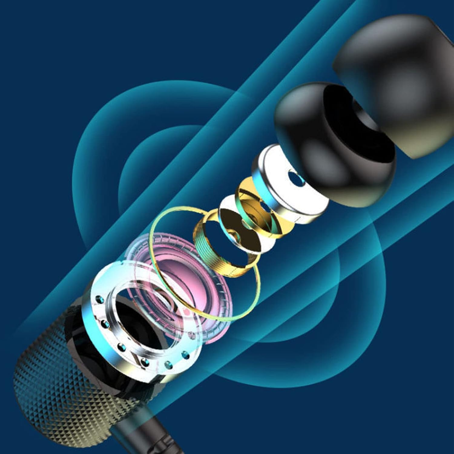 Wireless Neckband Earbuds Bluetooth 5.2 IPX5 Waterproof Magnetic with Enhanced Bass Stereo Sports Headphones for Workout (Blue) image number 1