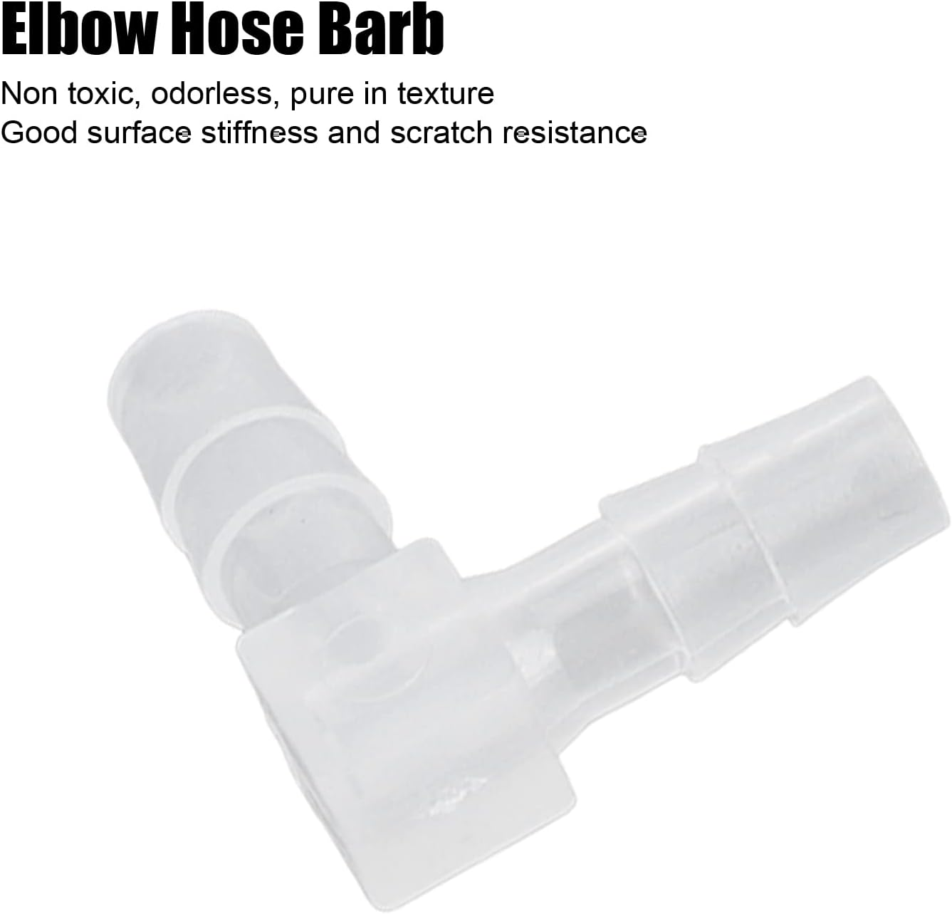 10Pcs Elbow Hose Barb Plastic Fitting for Pump Tube Silicone Tube Smooth Inner Wall Pharmaceutical Food and Beverage (6Mm) (6Mm)