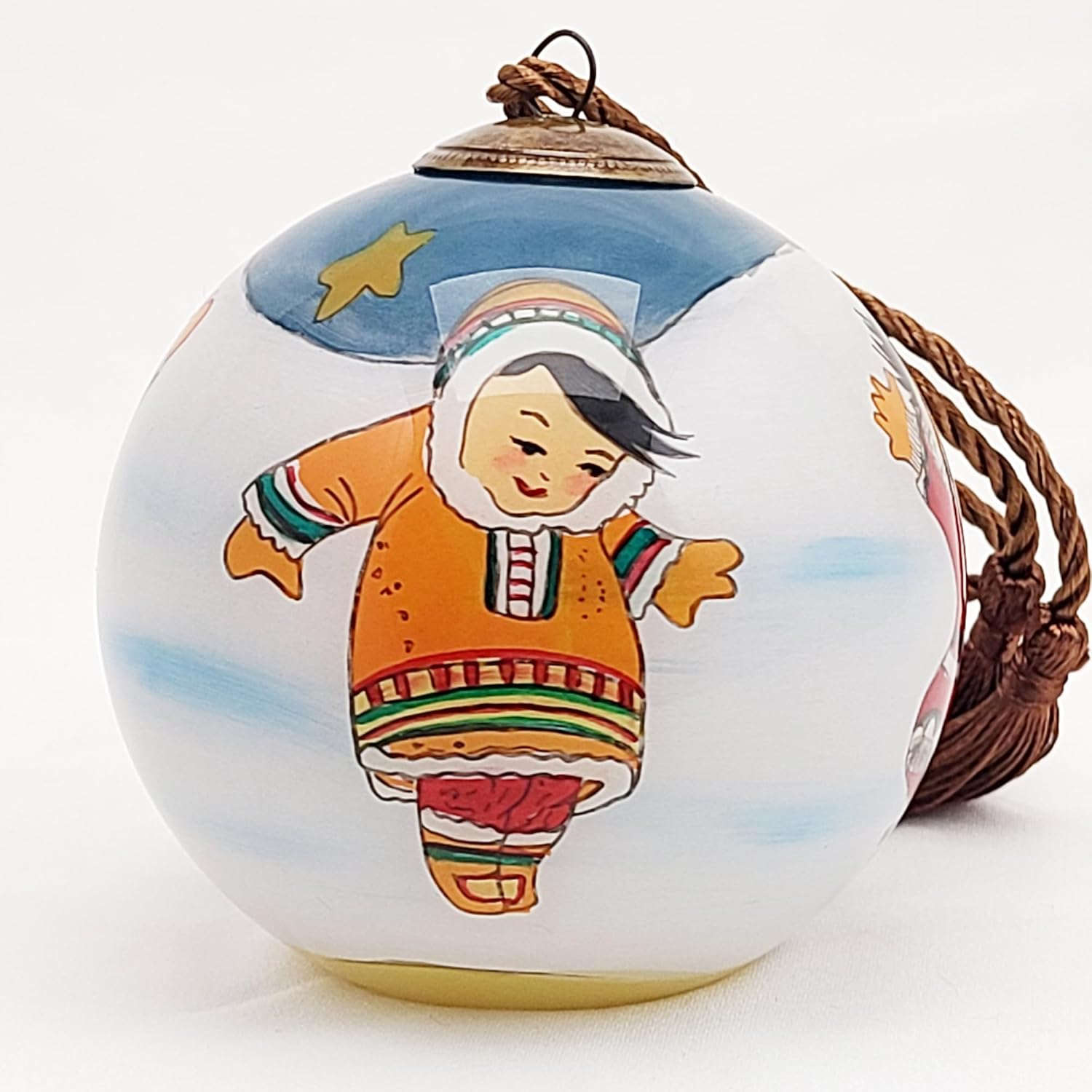 Penguin & Dog - Hand Painted inside Glass Ornament with Gift Box by Libien 丨Collectible丨Holiday Celebrations 2025 Decor for Thanksgiving, Christmas,New Year