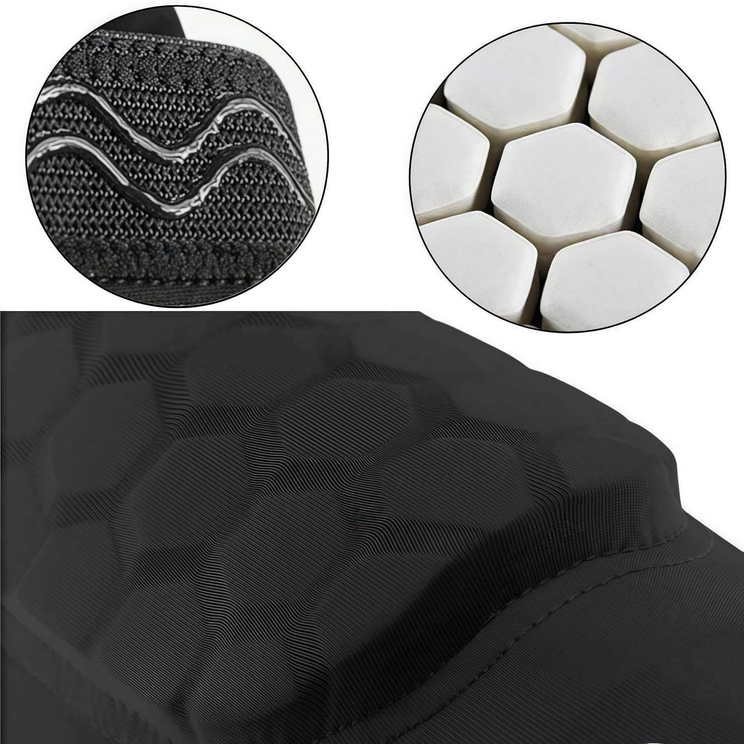 Football Shin Pads,1 Pair Soccer Shin Guards Sleeves,Breathable,30Cm Lightweights Protective Sleeve for Calf Compression Sleeve with Honeycomb Pads(Black) image number 1