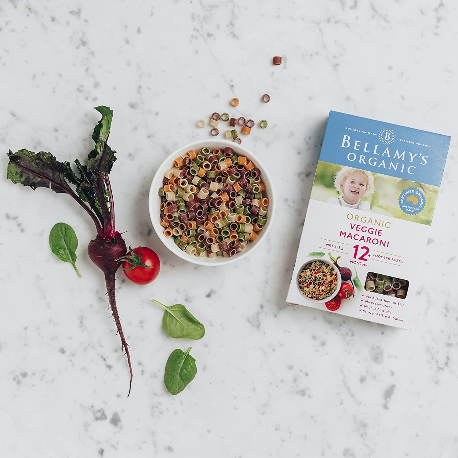 Bellamy'S Organic Veggie Macaroni 175G, Baby Food, 12M+, Bulk (6 X 175G) image number 2