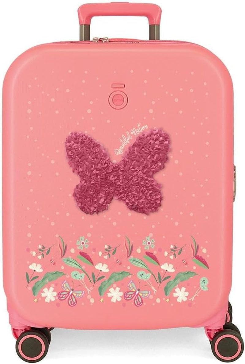 Enso Beautiful Natura Cabin Suitcase Pink 40 X 55 X 20 Cm Hard ABS Closure TSA 37L 2.7 Kg 4 Wheels Double Luggage Hand Luggage, Pink, Cabin Suitcase, Pink, Cabin Suitcase image number 4
