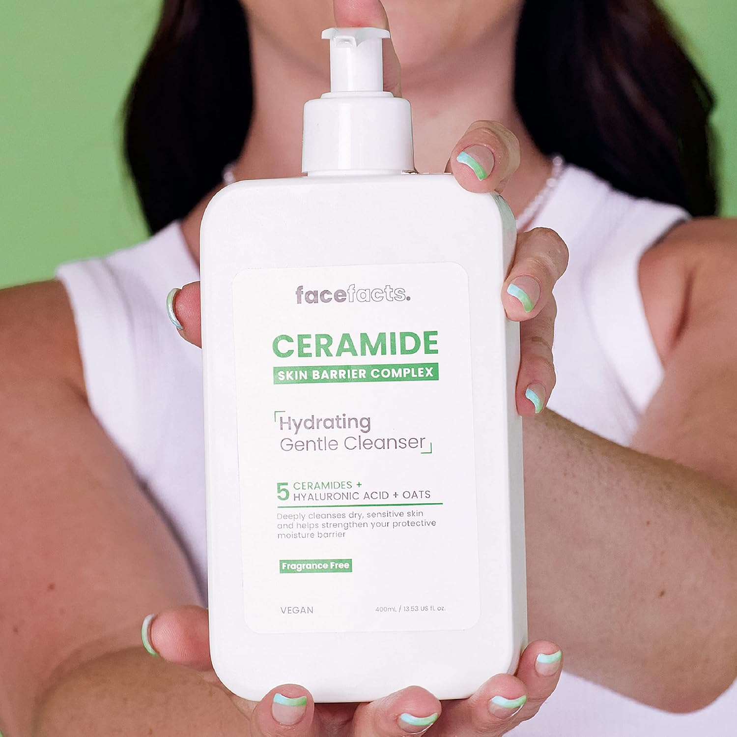 Face Facts Hydrating Ceramide Cleanser | Dry & Sensitive Skin | 400Ml image number 2
