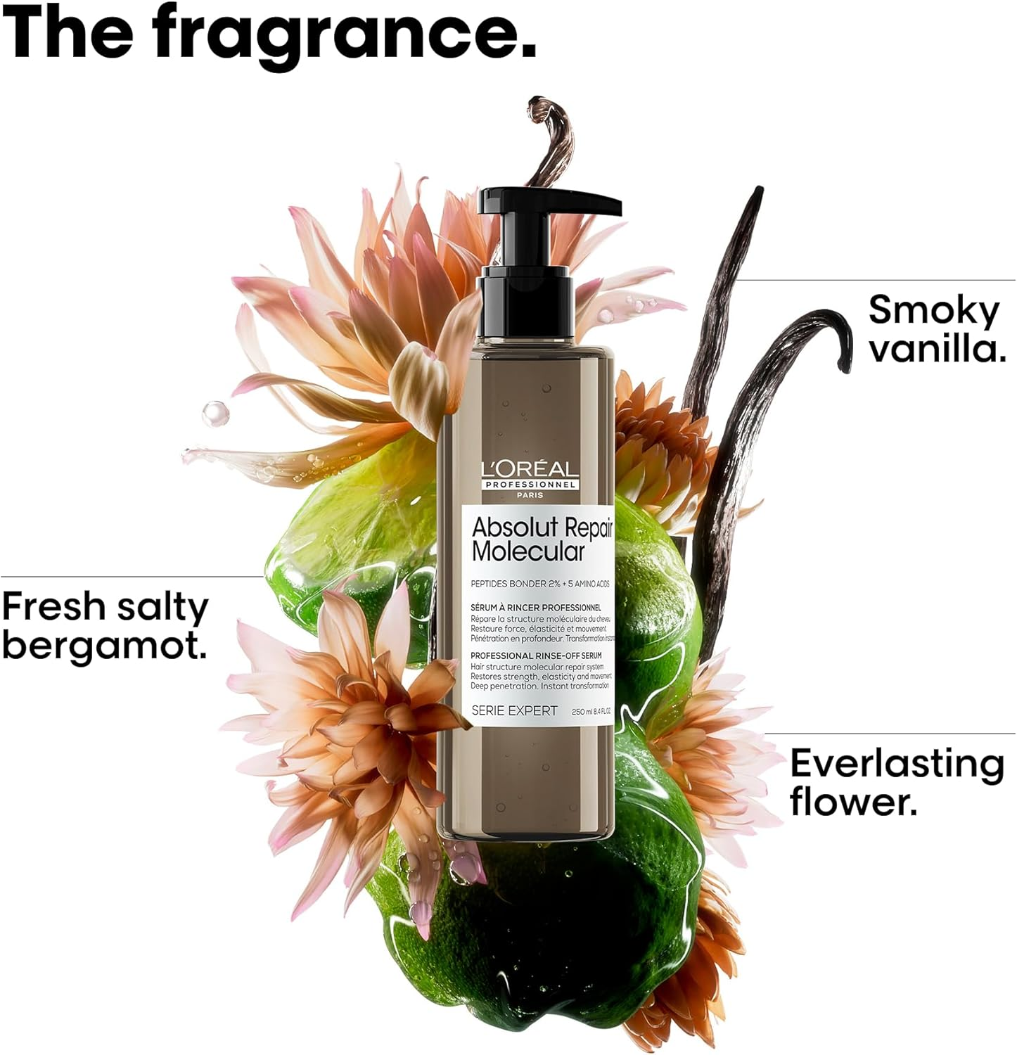 L'Or&eacute;al Professionnel Molecular Repair Hair Serum | Deep Conditioning Treatment for Extremely Dry Damaged Hair | Peptides Bonder | Repair Hair & Restore Strength image number 6