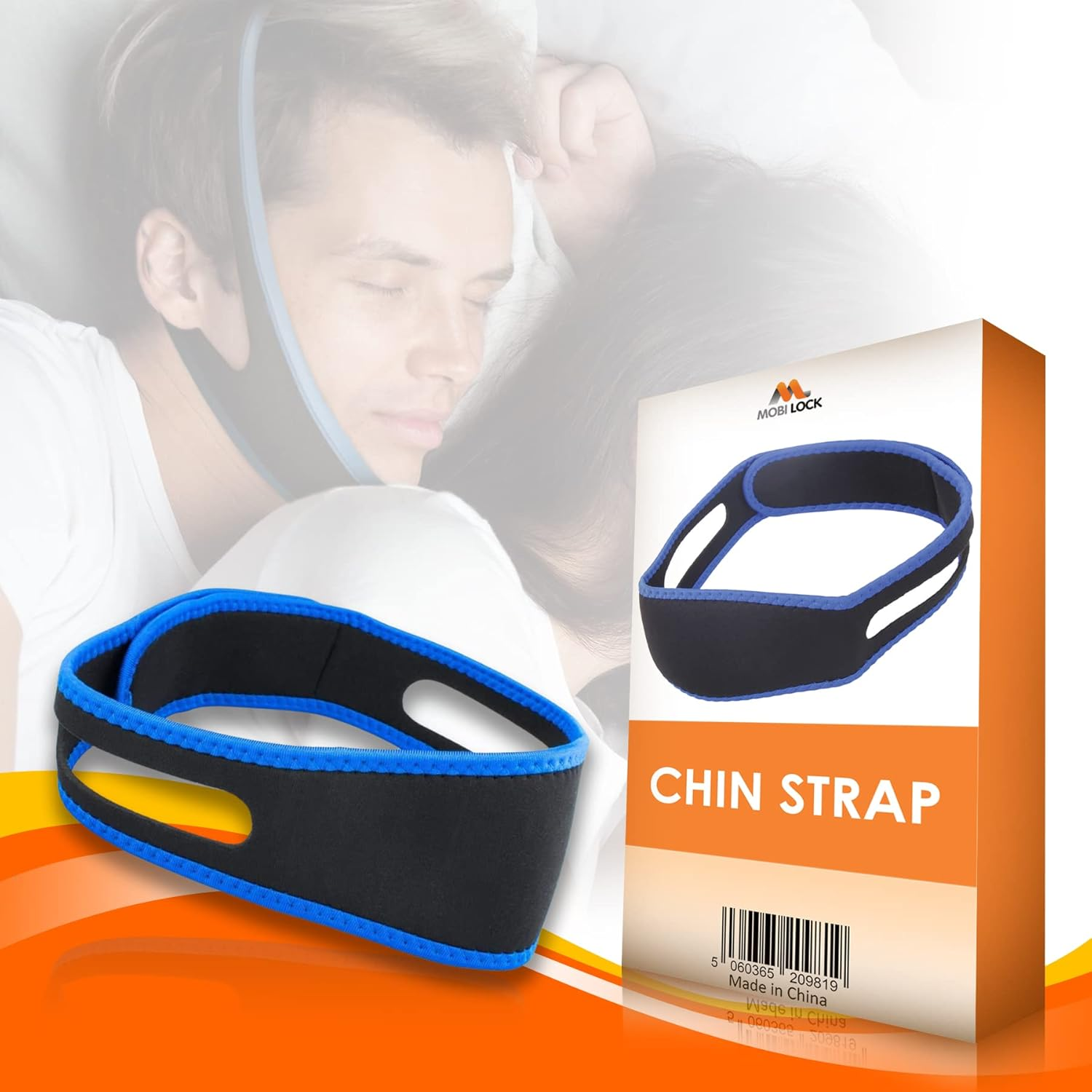 Anti Snoring Chin Strap - Sleeping Aids for Snoring Prevention & Effective Breathing - for Men & Women - by Mobi Lock (BASIC) image number 4