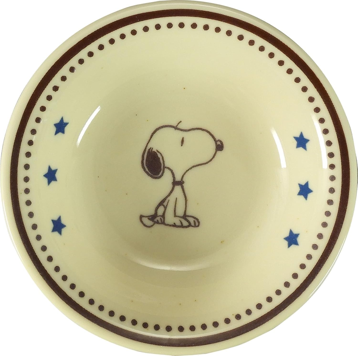 Peanuts SN1500-185H Snoopy Salad Bowl, 13.5 Fl Oz (400 Ml), Deep Plates, 4 Pieces, Fruit Plates, Diameter 5.5 X Depth 1.2 Inches (14 X 3 Cm), Microwave, Dishwasher Safe, Wooden Box, Present, Made In