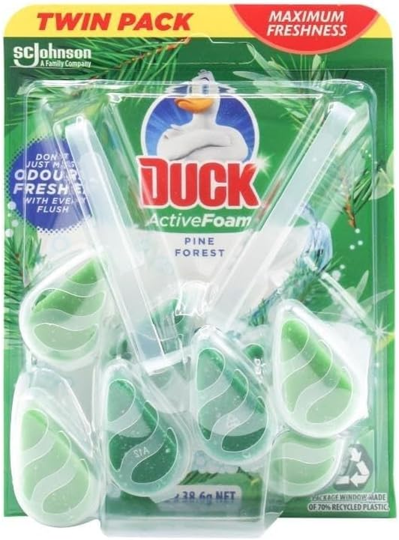 Duck Active Foam Pine Forest Toilet Cage 38.6 G (Pack of 4)