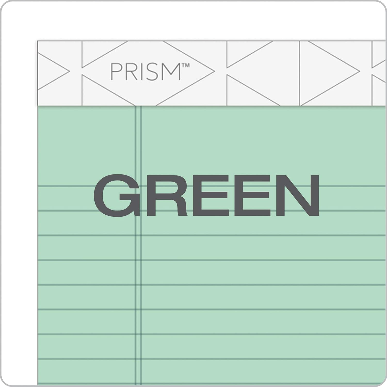 TOPS 63090 Prism plus Colored Legal Pads, 5 X 8, Green, 50 Sheets (Pack of 12) image number 1