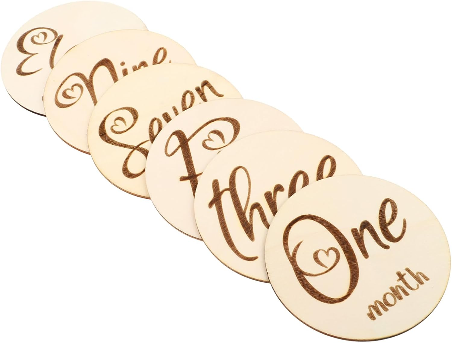 6Pcs Double Sided Milestone Cards Photo Props Newborn Month Commemorate Keepsake for Birthday and Growth Announcement image number 5