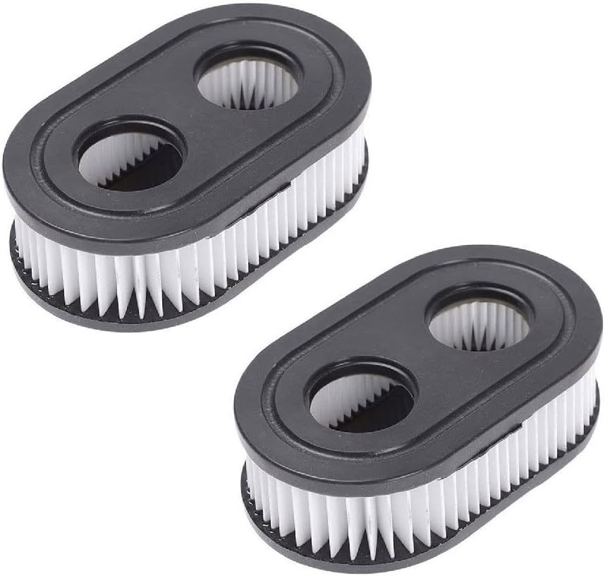 2 Pcs Mower Air Filter, Air Filter Cleaner Cartridge Replacement for Briggs & Stratton 798452 593260, Garden Lawn Air Cleaner Tool