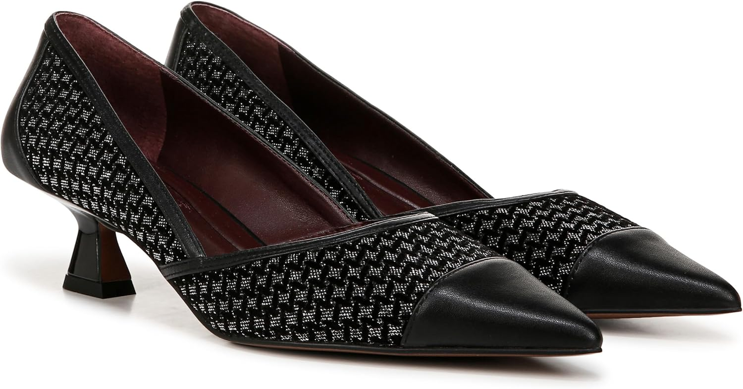 Franco Sarto Women'S Darcy Pointed Toe Kitten Heel Pumps image number 3