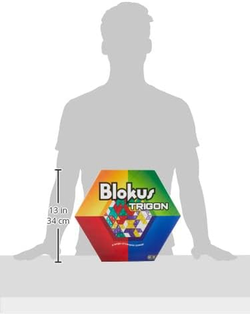 Mattel Games Blokus Trigon Board Game, Family Game for Kids and Adults, Use Strategy to Block Your Opponent, Easy to Learn