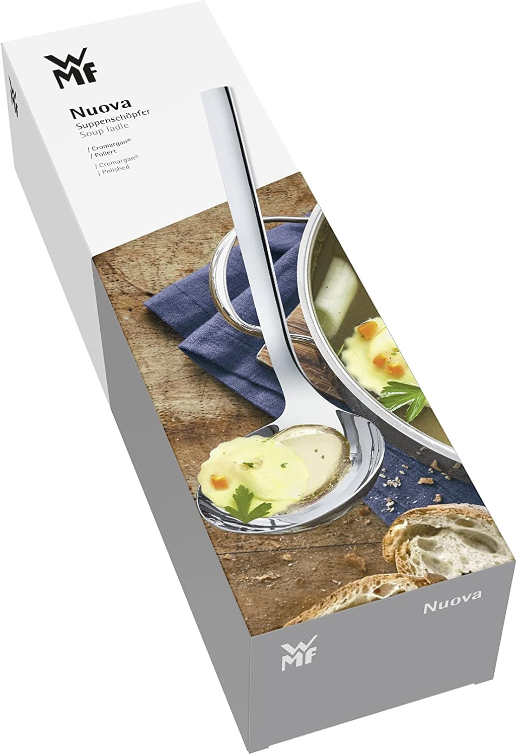 WMF Soup Ladle Nuova Cromargan Stainless Steel 18/10 Polished image number 2