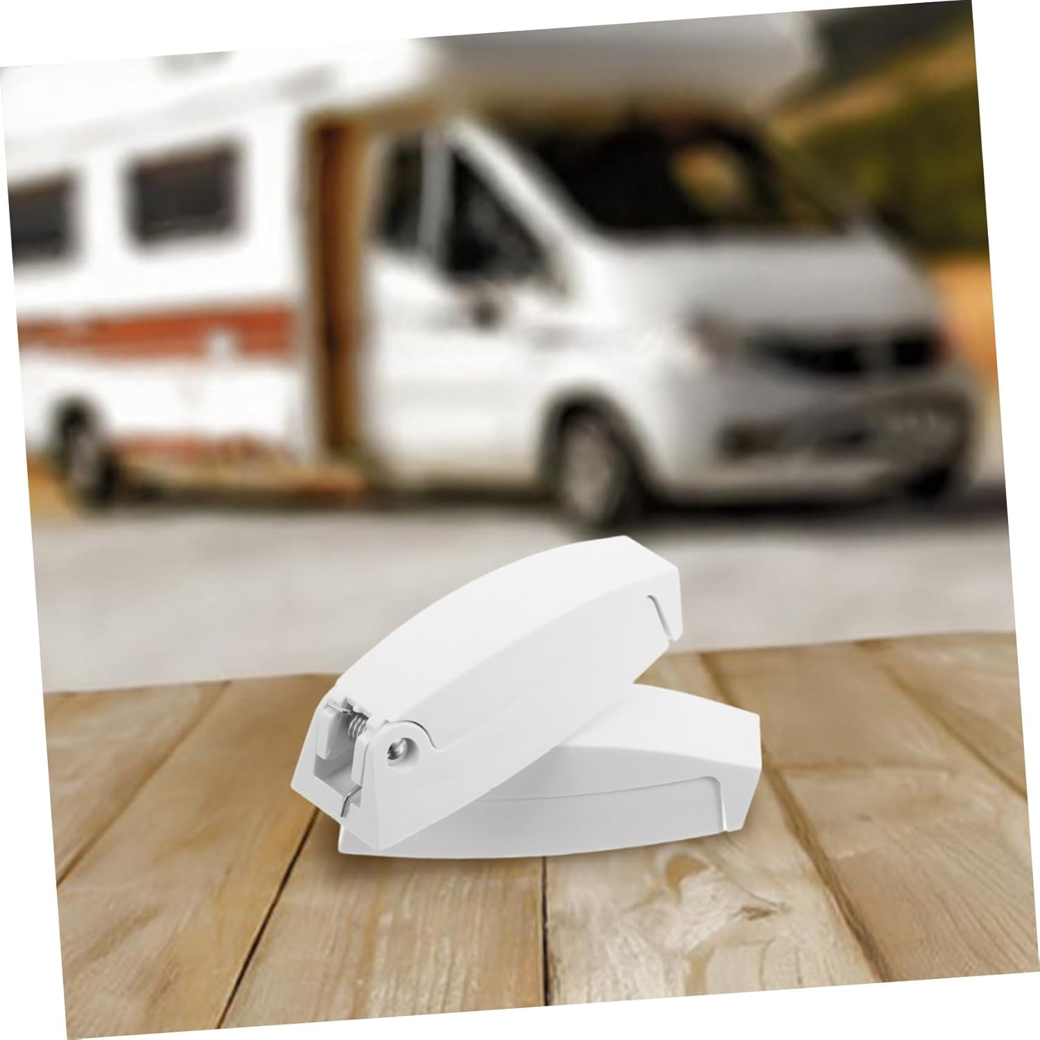 2Pcs White Rv Door Retainer Clips Foldable Space-Saving Camper Door Holder with Precision Locking for Trailer Motorhome Marinegrade image number 3