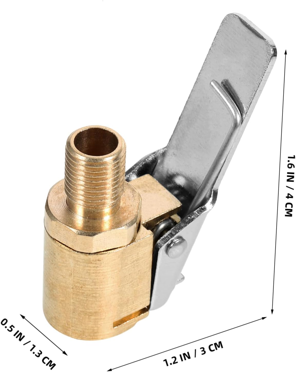 Milisten Car Inflator Pump Adapter Thread Nozzle Copper Quick Connect Lever Plug Accessory for Auto Tyre Wheels Compatible with Electric Air Pumps and Motorcycles image number 1