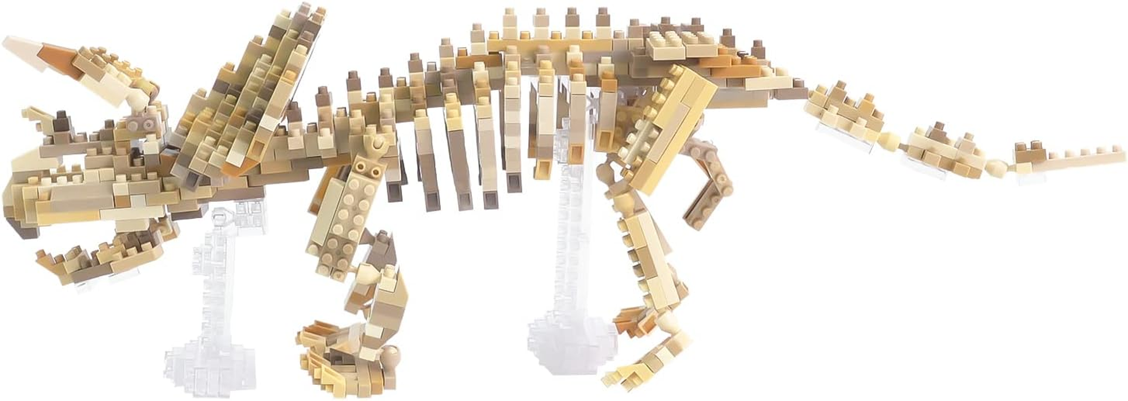 Nanoblock Dinosaur Deluxe Edition A005 Triceratops & Triceratops Skeletal Model, Set of 2