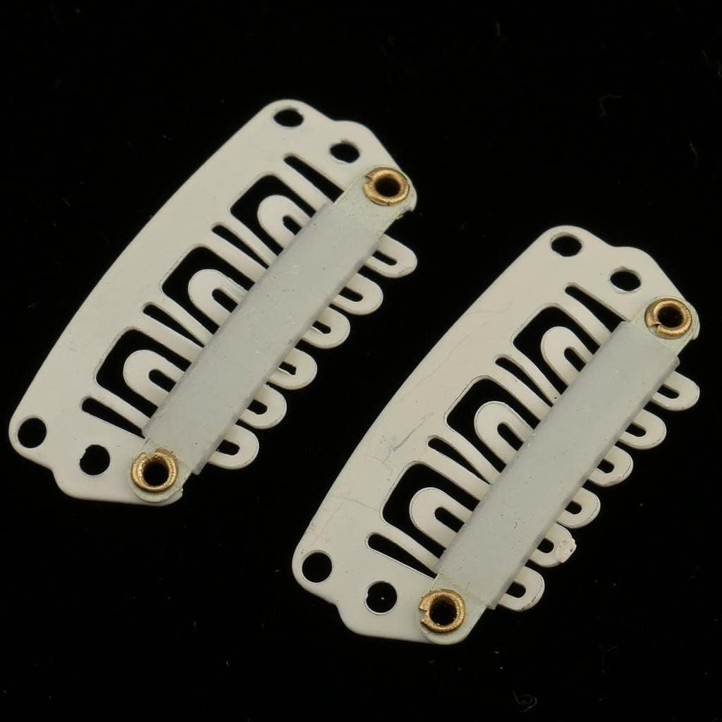 Eigell 100Pcs Steel Snapping Clips Extensions, Beige image number 5