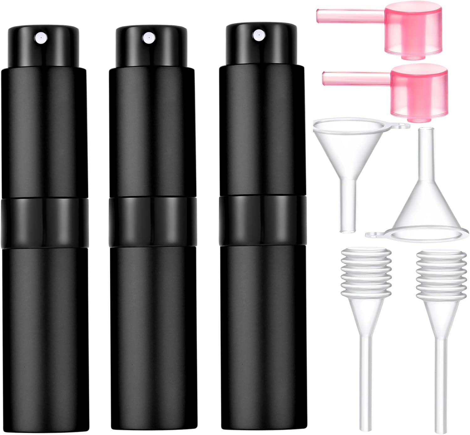 Yikimyfo 3Pcs Perfume Atomizer Cologne Travel Bottle, 8Ml/0.27Oz Refillable Perfume Bottle Portable Fragrances Sprayer Travel Size Cologne Refill Bottle