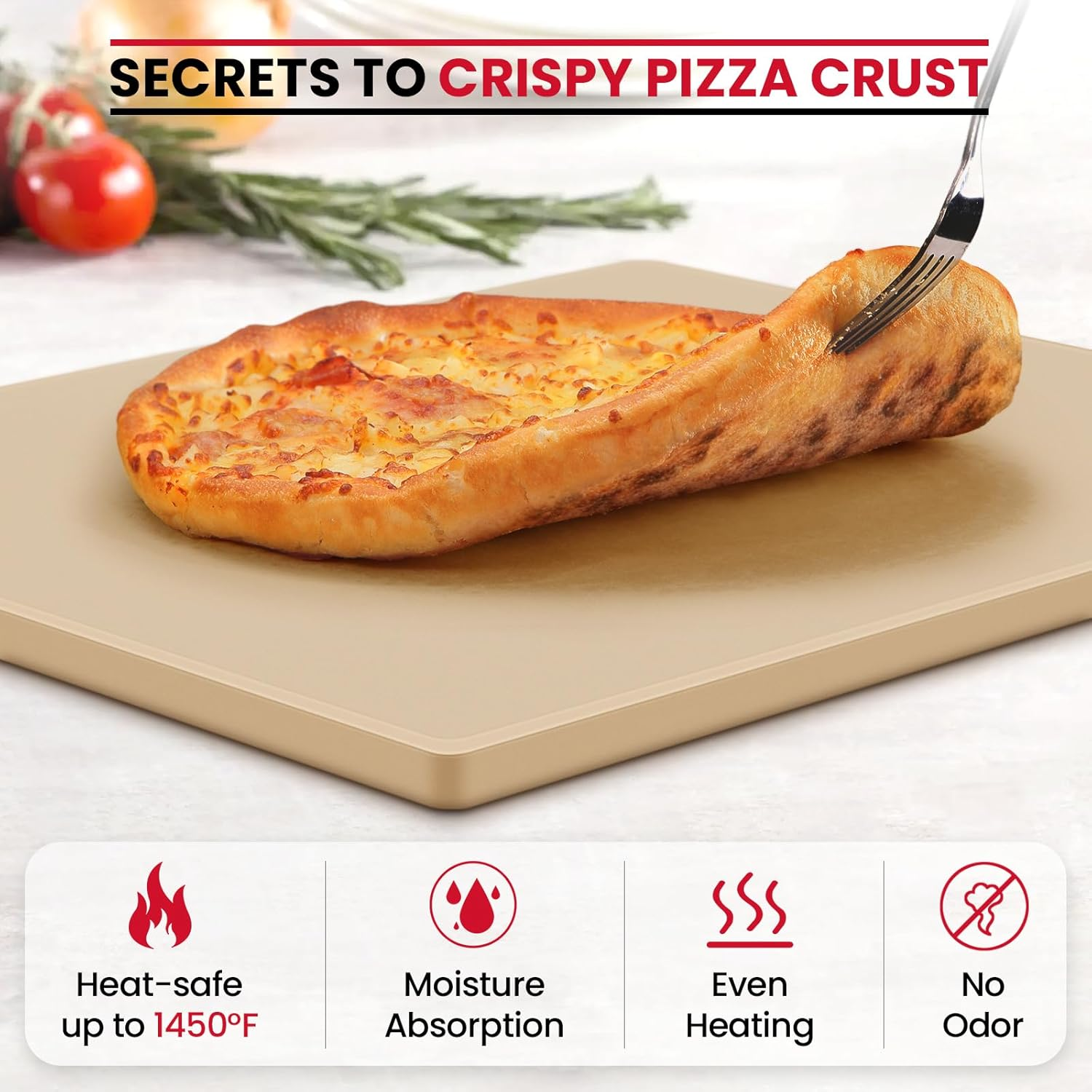 Unicook Large Rectangle Pizza Stone 20" X 13.5" Cordierite Heavy Duty Impact Resistant Pizza and Bread image number 5