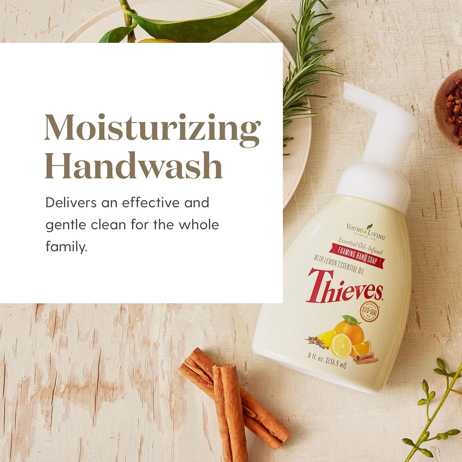 Thieves Foaming Hand Soap 8 Fl Oz. by Young Living Essential Oils image number 6