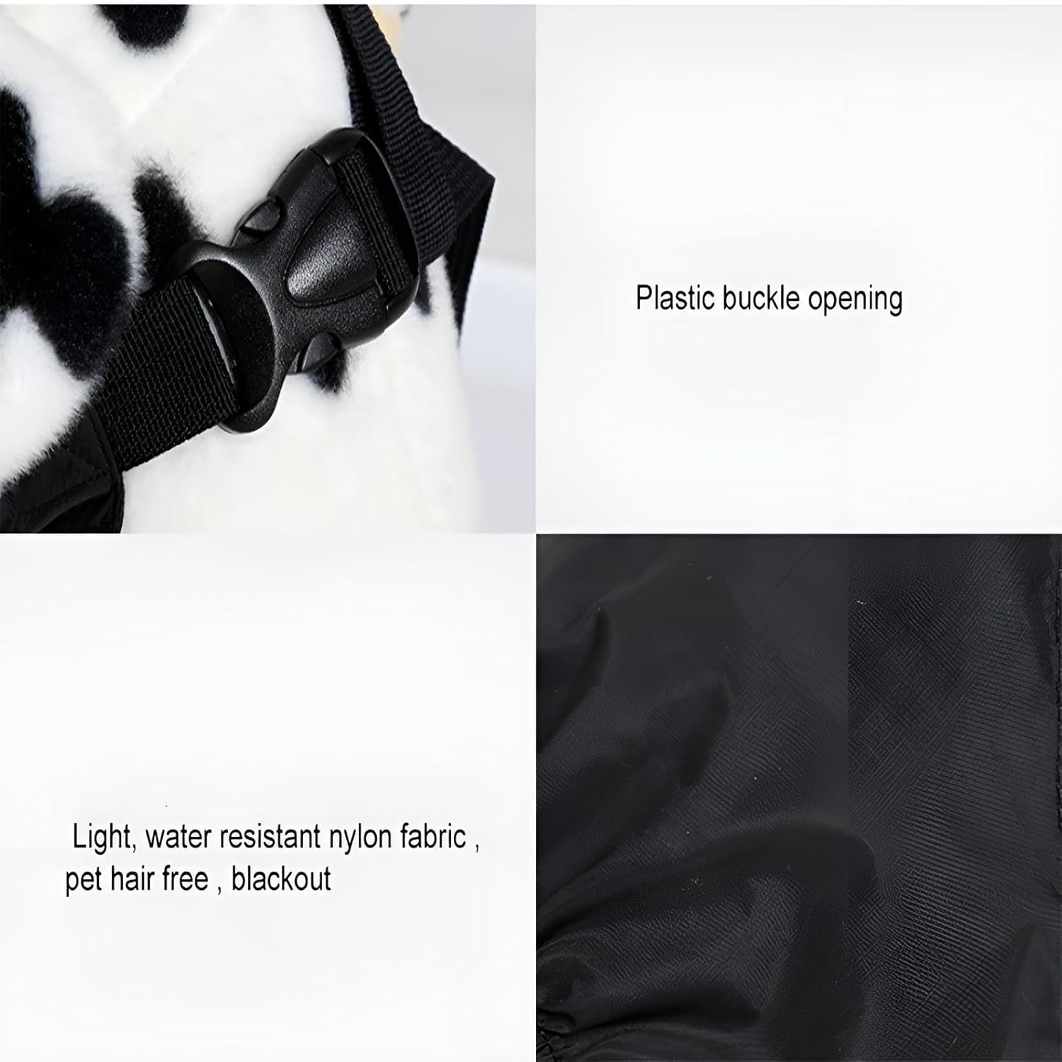 NACOCO Dog Calming Cap Eye Mask Nylon Shading Pet Anxiety Mask Muzzle for Grooming anti Car Sickness (S) image number 1