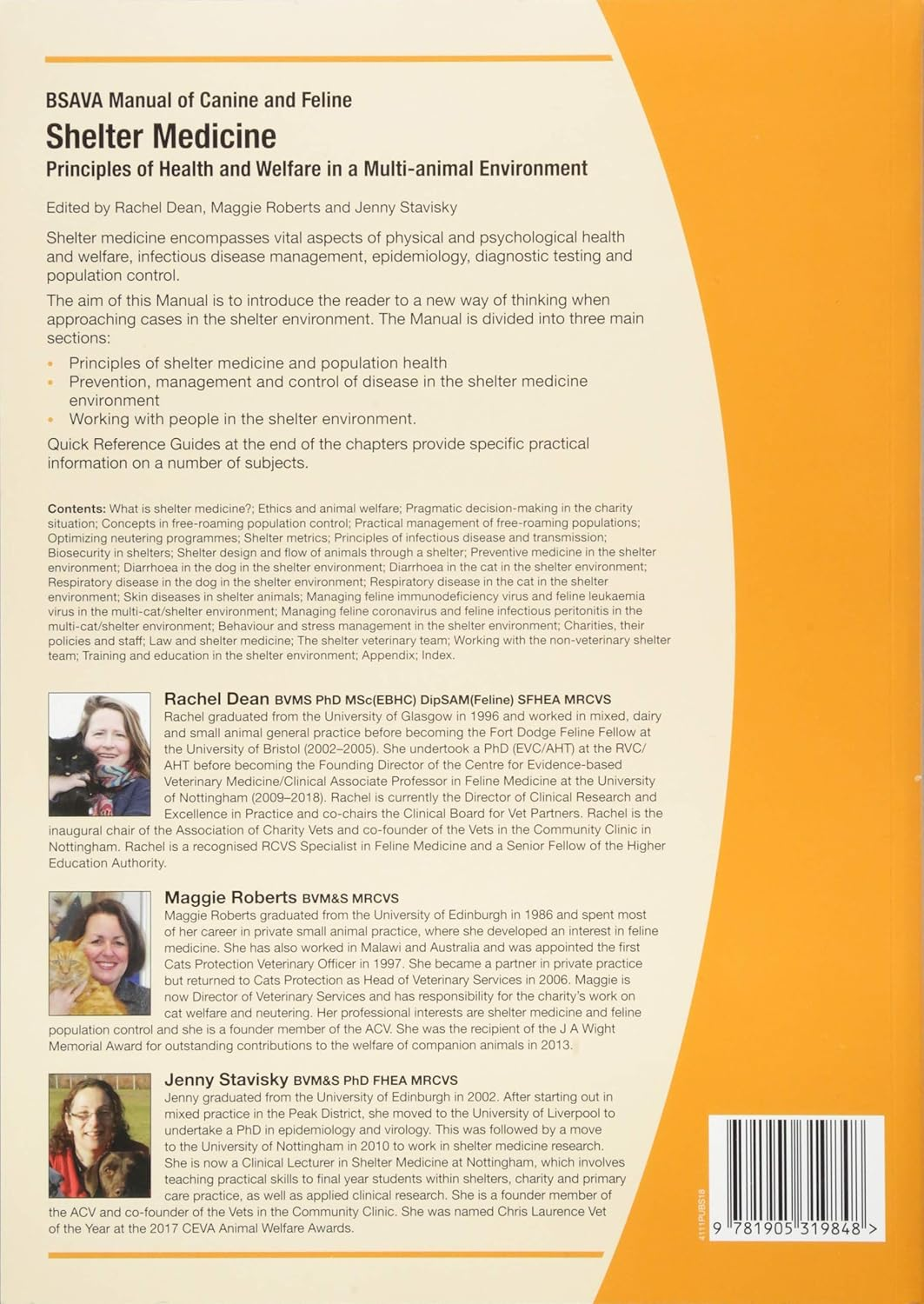 BSAVA Manual of Canine and Feline Shelter Medicine: Principles of Health and Welfare in a Multi-Animal Environment