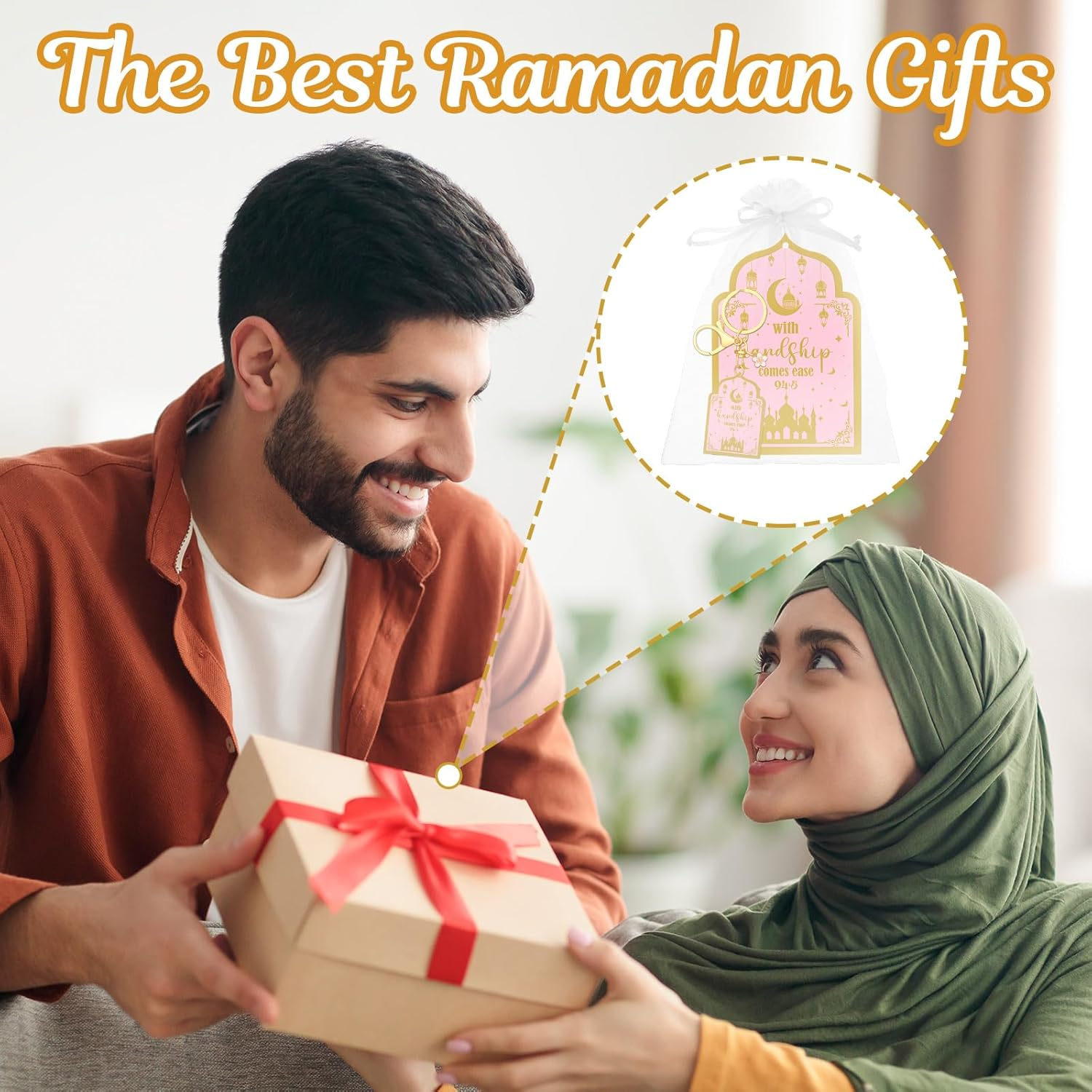 Tondiamo 6 Set Quran Keychains Gifts Bulk Islamic Mental Keychains with Cards Pink Black Muslim Key Holder for Women Men Gold Ramadan Accessories Islamic Hanging Key-Ring Gift for Purse Handbag Pocket image number 5