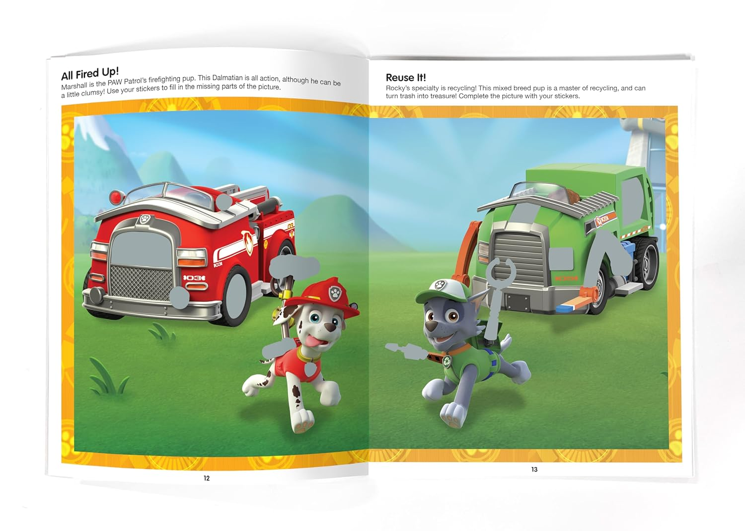 Paw Patrol Nick Sticker Book Treasury - Activity Books for Kids, 350 Reusable Stickers, 96 Pages of Fun image number 4