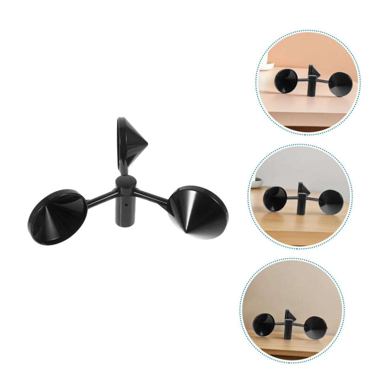 3Pcs Wind Speed Measurement Cups Metal Anemometer Replacement Accessories for Outdoor Meteorological Observation Wind Power HVAC Systems with Quick Response image number 2