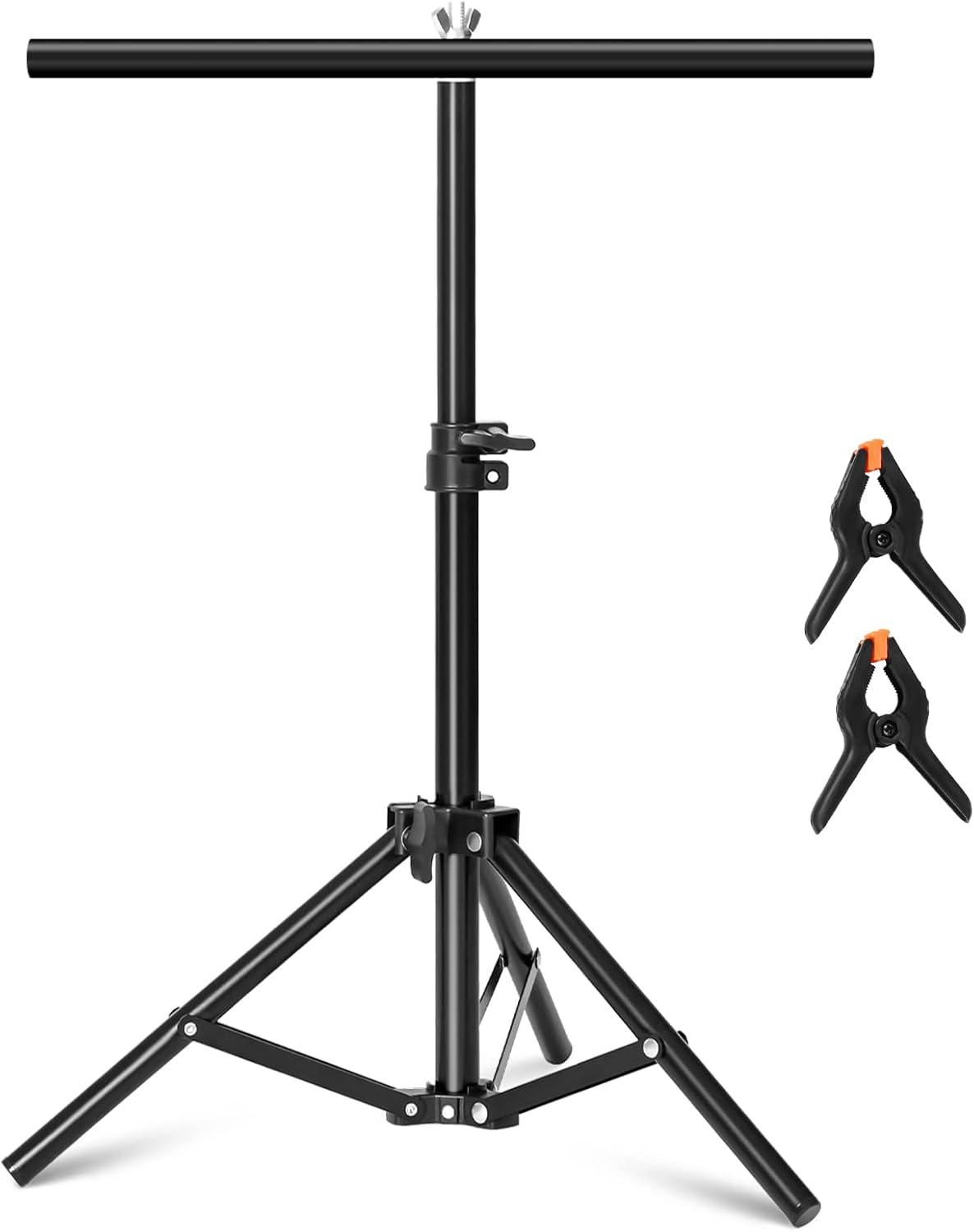 Selens 70X102Cm T-Shape Photo Backdrop Stand Poles Background Support Photography with Clamp Clips Portable Adjustable for Backdrop Product Props Photo Studio Shooting image number 1