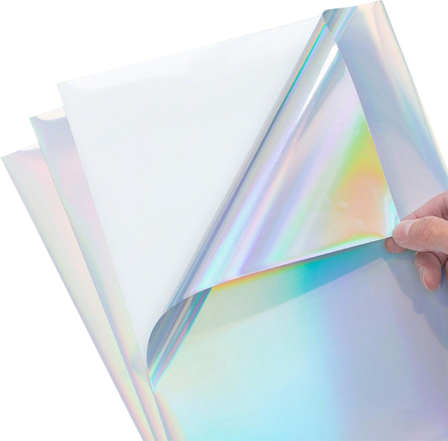 Xolixorium Holographic Glossy Printable Vinyl Sticker Paper A4 Size 20 Sheets, Waterproof Quick-Dry Paper for Inkjet & Laser Printers, Vibrant Color Craft Supplies image number 4
