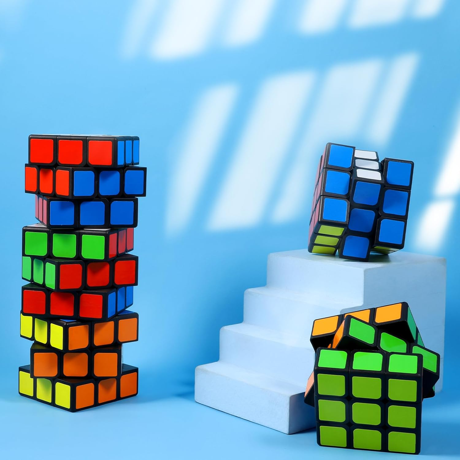 12 PCS Speed Cubes Bulk, 2.1In 3&times;3&times;3 Smooth Flexible Magic Cube 3D Puzzles Cube with Vivid Color, Stress Relief Toy, Party Favors Birthday Party Gifts Stocking Stuffers for Kids Teens Adults image number 6