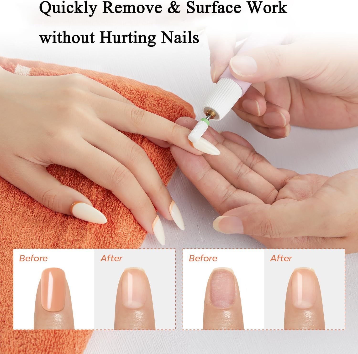 KEWAYO 21Pcs Nail Drill Bits, 2.35Mm Shank Carbide Drill Bits for Nails, Nail Bits for Nail Drill, Nail Drill Bit Set for Cuticle Remover Manicure Pedicure