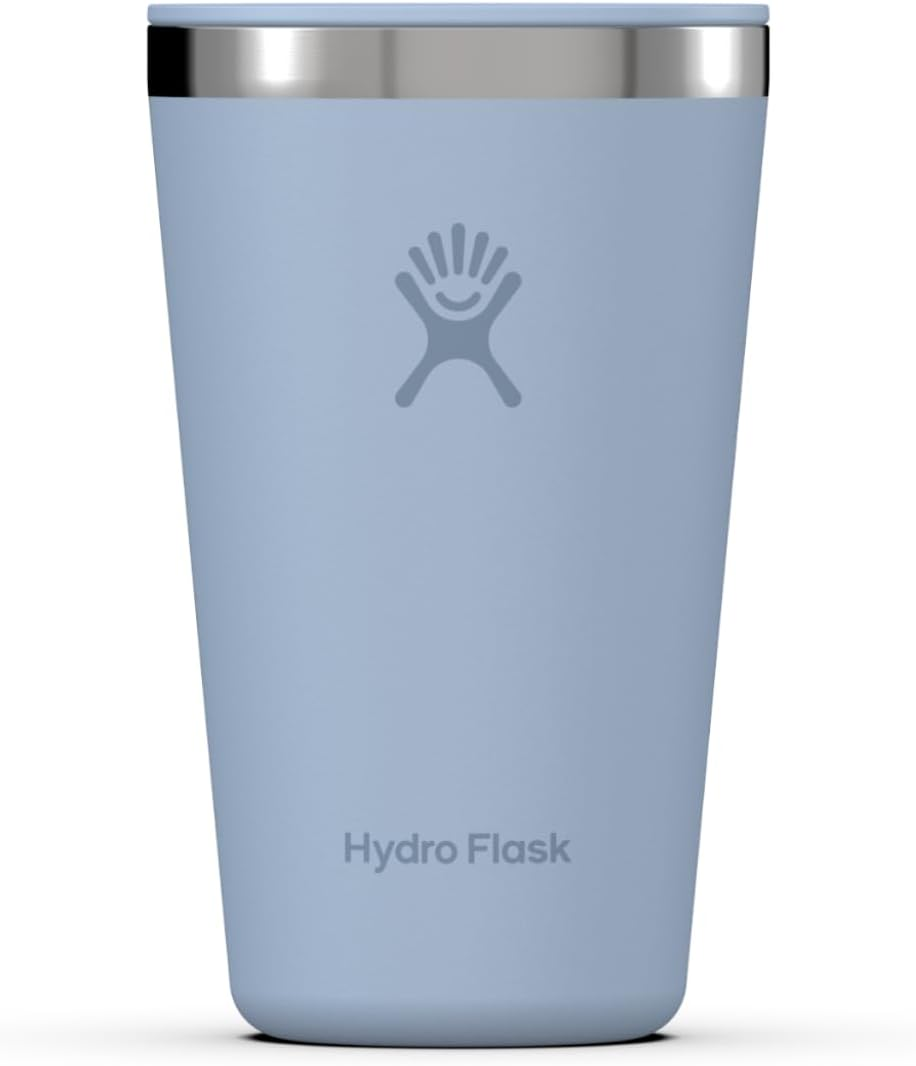 HYDRO FLASK - All around Tumbler 355 Ml (12 Oz) with Closable Spill Proof Press-In Lid - Stainless Steel Double Wall Vacuum Insulated - Surf
