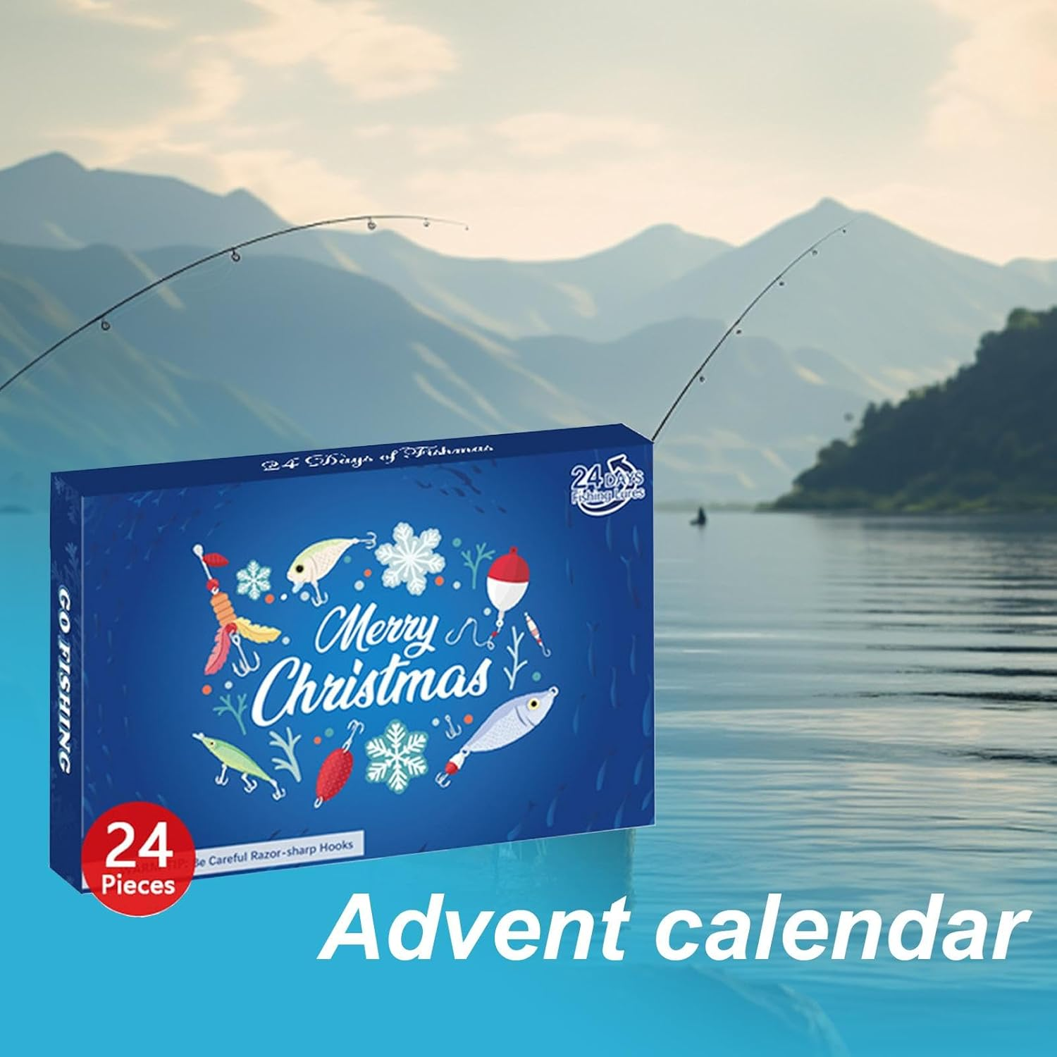 Fishing Lure Advent Calendar | Christmas Fishing Advent Calendar | 24 Days Christmas Countdown Calendar Fishing Lures Set | Fishing Tackle Advent Calendar 2024 for Men Teen Boys image number 4