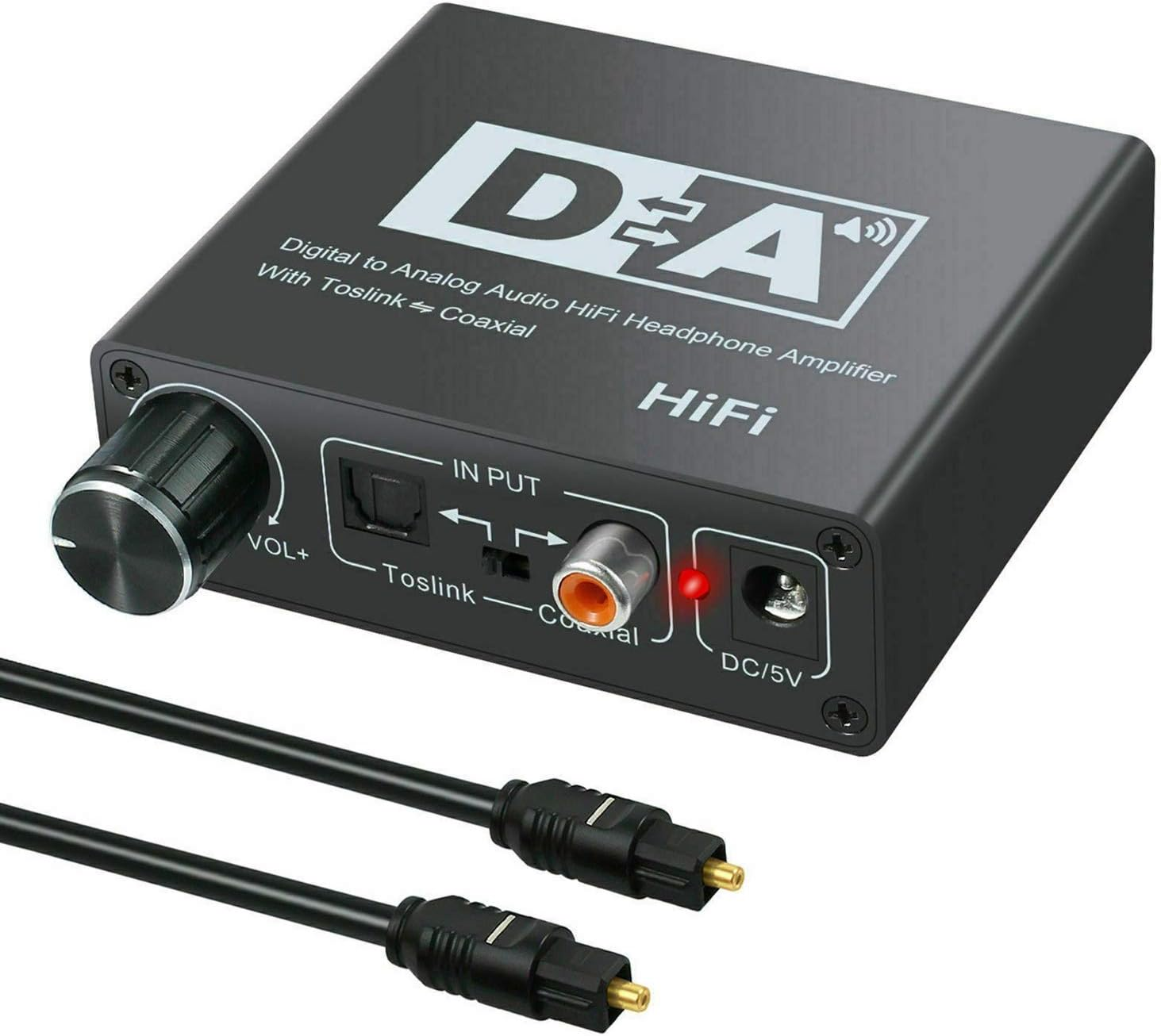 Lrocaoai 192Khz Digital Optical Coaxial Toslink to Analog RCA 3.5Mm Audio Hifi Converter with Spdif, 317940