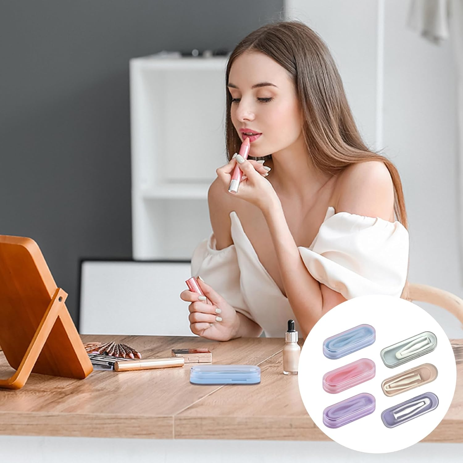 JEYORZY Pack of 6 Contact Lens Tweezers, Contact Lens Tweezers, Plastic Contact Lens Remover, Contact Lens Removal, Contact Lens Insertion Aid, Contact Lens Remover, for Travel Household image number 2