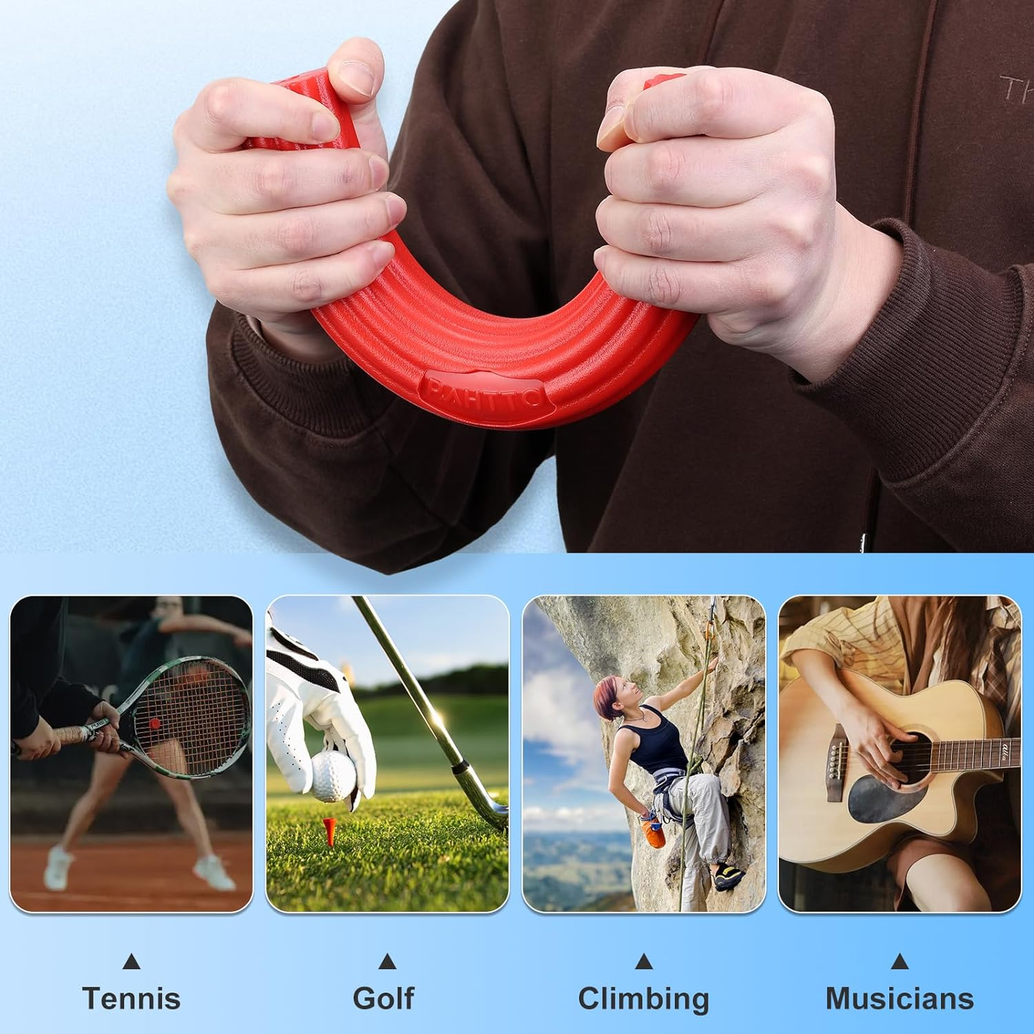 Flexible Resistance Bar for Physical Therapy, Resistance Exercise Twisting Bar for Tennis Elbow, Tendonitis Pain Relief & Grip Strength Improve image number 6