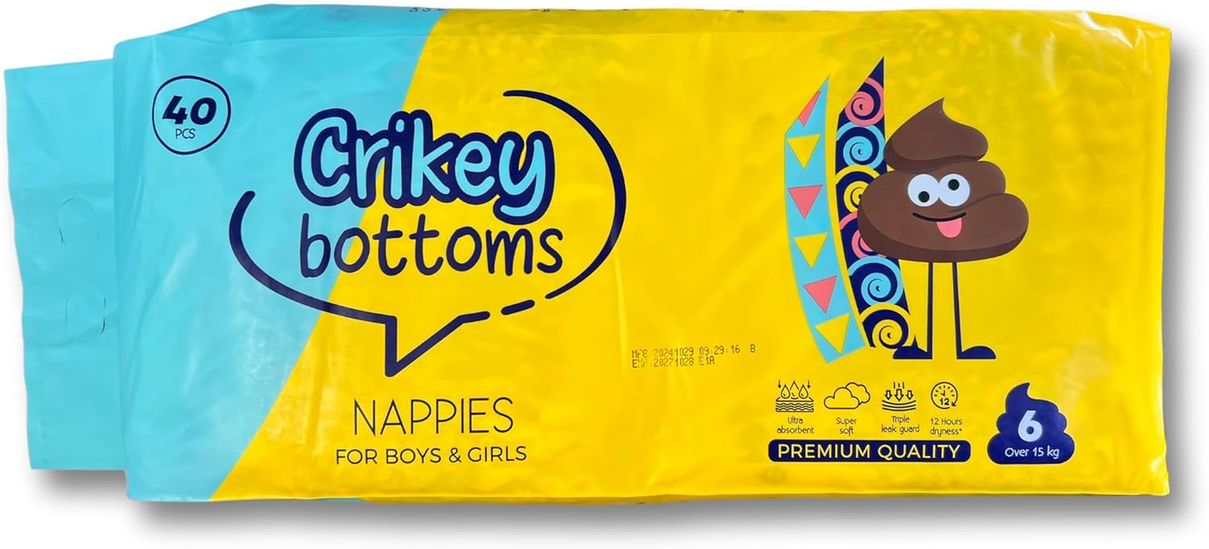 Premium Quality Nappies for Boys & Girls, Size 6, over 15Kg, Pack of 40, Ultra Absorbing image number 3