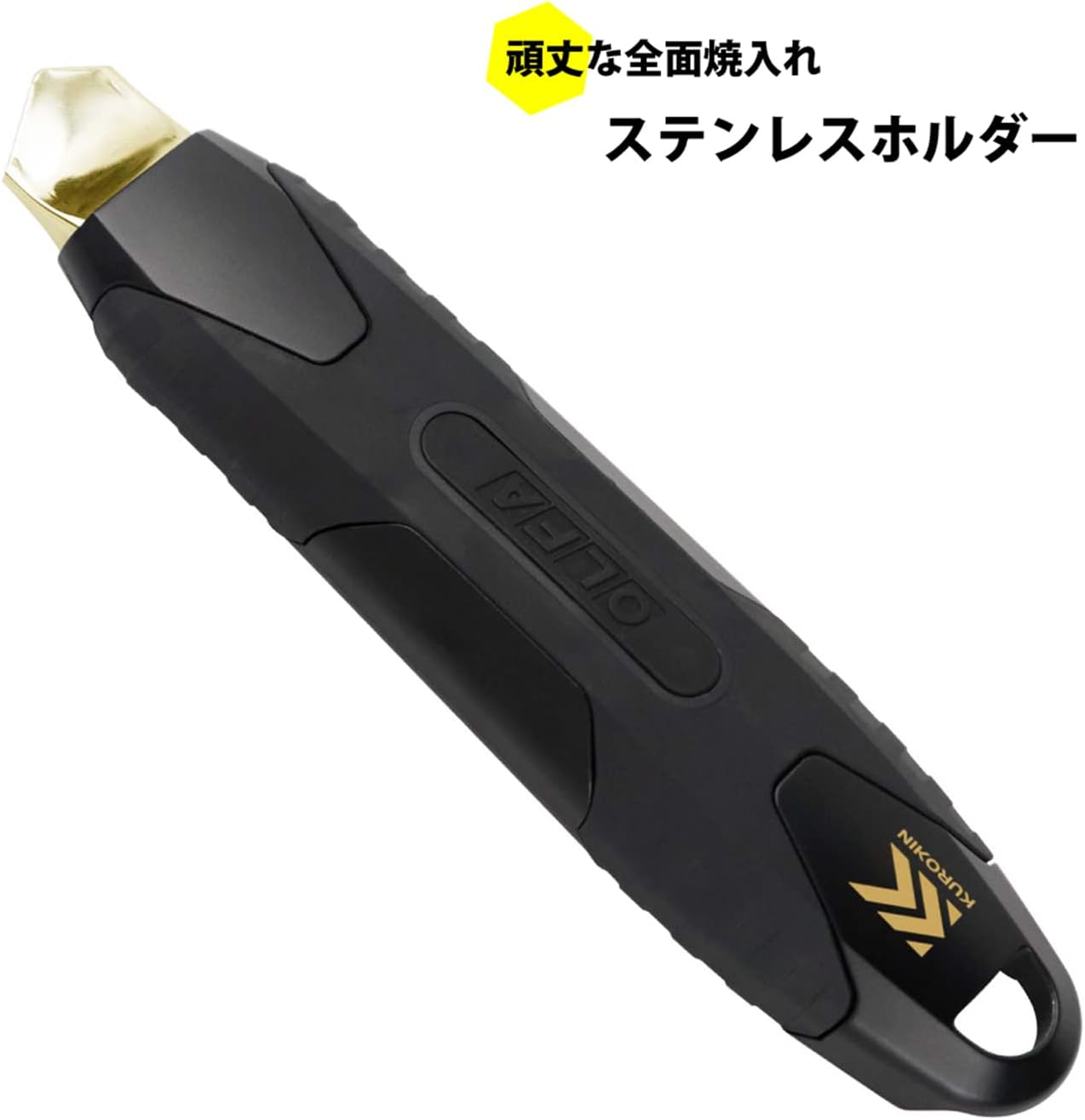 Fujiya Metal Utility Knife, Black Gold FK02A-BG image number 6