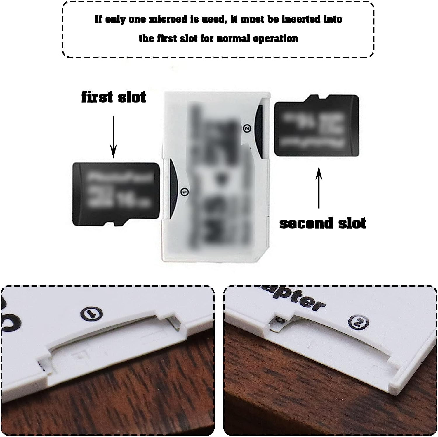 Emsea 2Pcs Dual SD/TF Card to MS Memory Card Holder CR5400 512GB Compatible with Sony Memory Stick PSP Dual Slot Adapter 31X20Mm