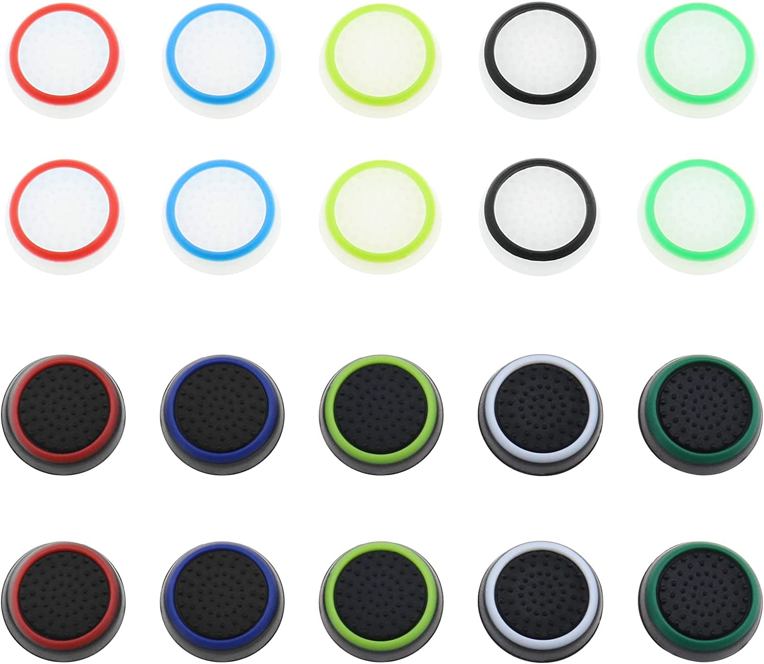 Ecsing 20Pcs Joystick Cap Replacement Compatible with PS4/PS5 Thumbstick Caps Controller Sticks Cover Joystick Protection Attachments