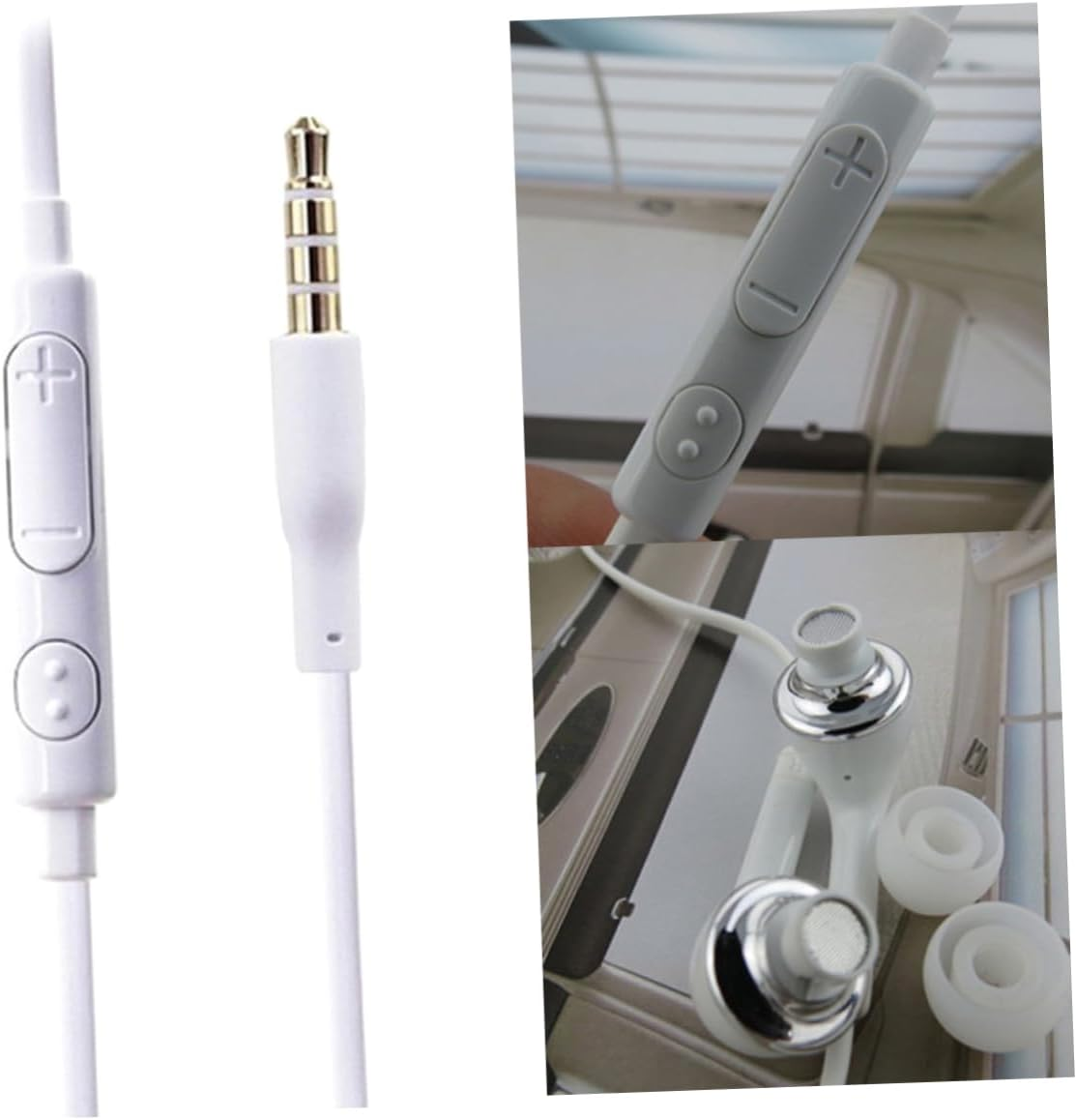 KOMBIUDA Running Headphones Microphone In-Ear Headset Port Hifi Stereo Bass Comfortable Sports Earbuds Sweatproof for Gym