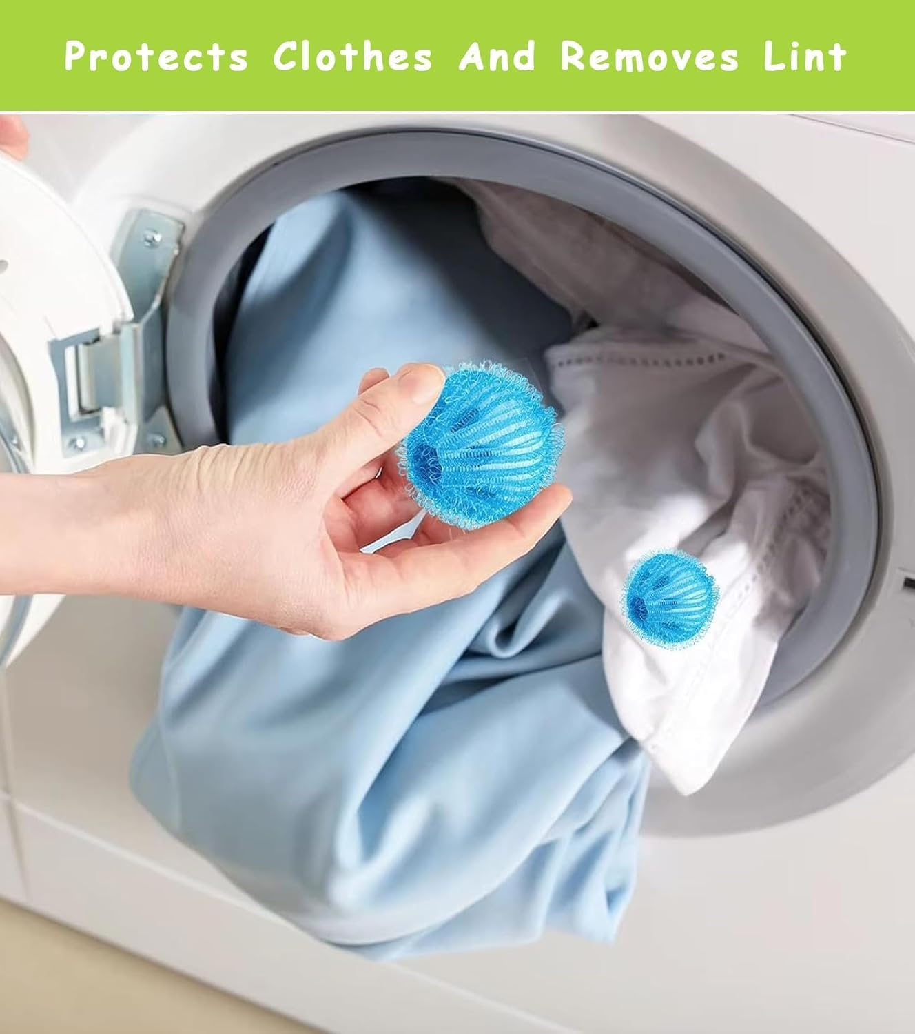 Washing Machine Hair Catcher Balls, 12Pcs Dryer Washing Balls Hair Lint Remover Laundry Ball, Reusable Pet Hair Fur Catcher Balls for Laundry Washing image number 1