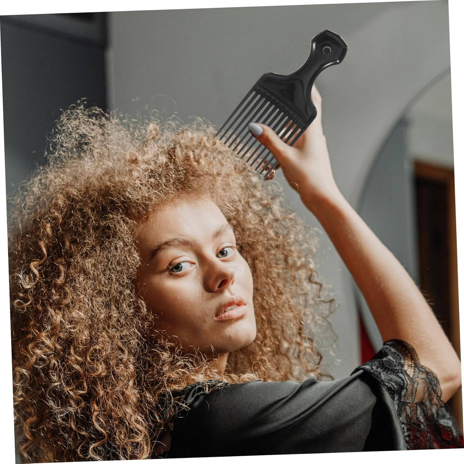 WEKADRIN 3Pcs Wide Tooth Rake Comb Hair Detangling Brush for Thick Long Hair Professional Styling Tool for Adults and Black image number 5